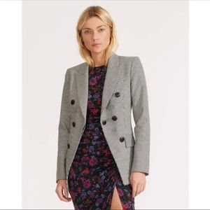 Veronica Beard Leon Dickey Black and White Houndstooth Blazer Jacket